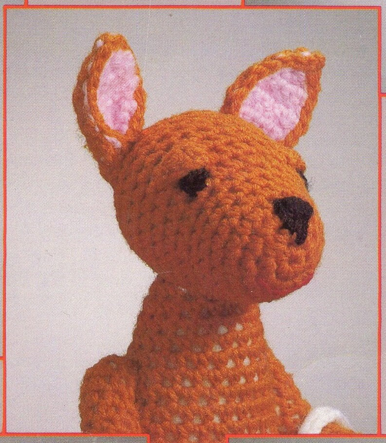 Vintage Crochet Pattern 12" Kangaroo Mama & Baby Joey Soft Toy Dolls PDF Instant Digital Download Cute Animal Amigurumi Plush 10 Ply