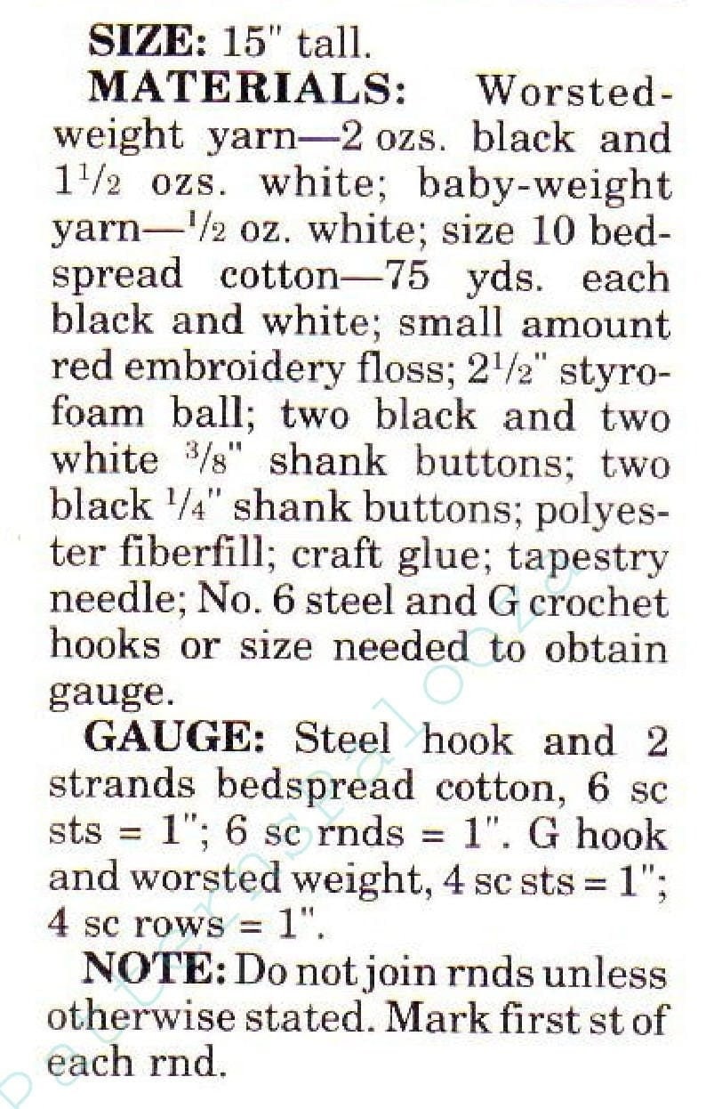 Vintage Crochet Pattern 15" French Mime Pierrot Clown Doll PDF Instant Digital Download Black White Clown Amigurumi Plush Stuffed Toy 10 Ply