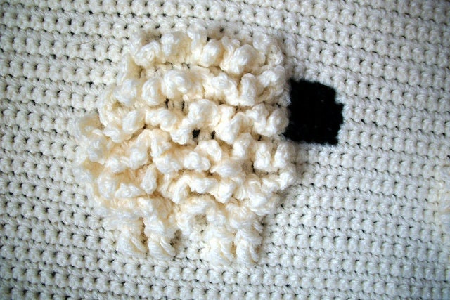 Vintage Crochet Pattern Baa Baa Lamb Blanket Afghan PDF Instant Digital Download Baby Afghan Loopy Lambs Sheep 38x44