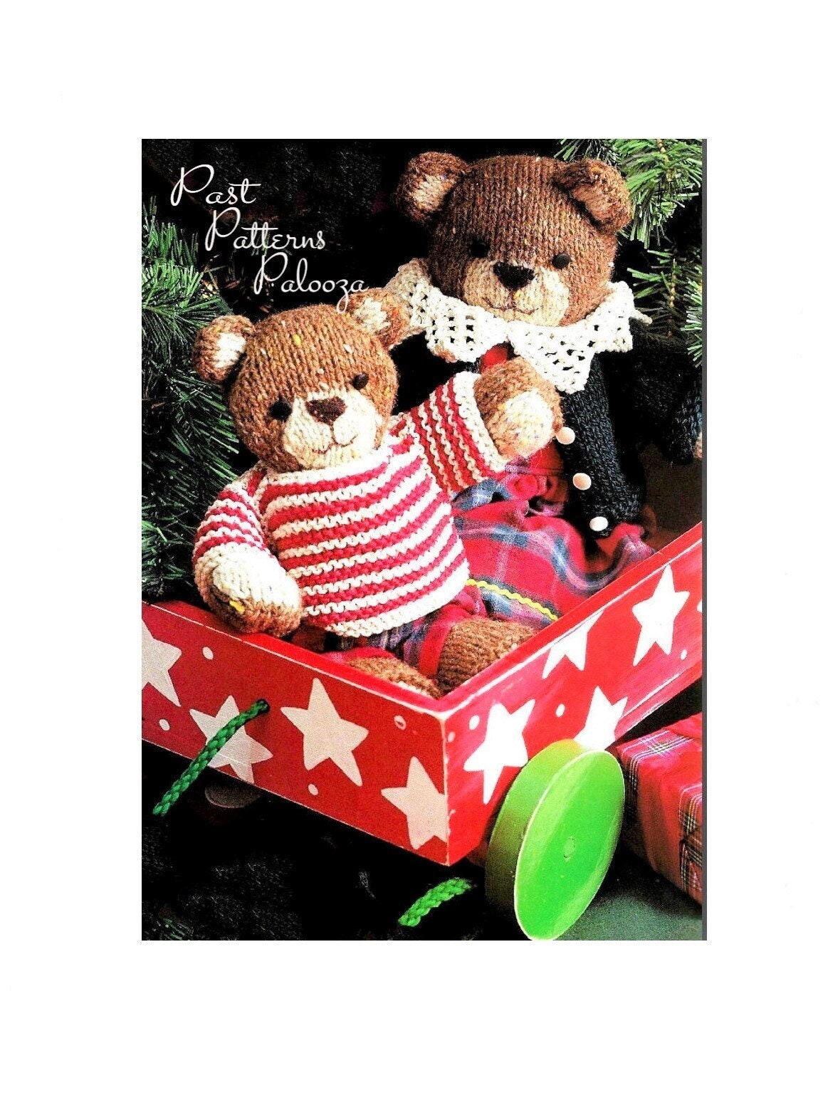 Vintage Knitting Pattern Heirloom Teddy Bears 2 Sizes with Clothing To Knit & Sew PDF Instant Digital Download Knitted Boy Girl Bear 10 Ply