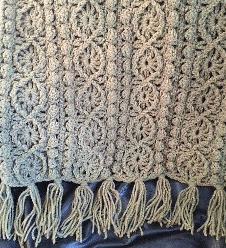 Vintage Crochet Pattern Beautiful Flower Chains Afghan PDF Instant Digital Download Shell & Lace Stitch Daisy Strips Blanket 48x70 10 Ply