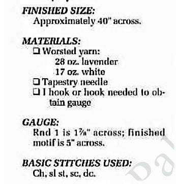 Vintage Crochet Pattern Hexagon Flower Blanket Afghan PDF Instant Digital Download Pretty Floral Throw 40x40 10 Ply
