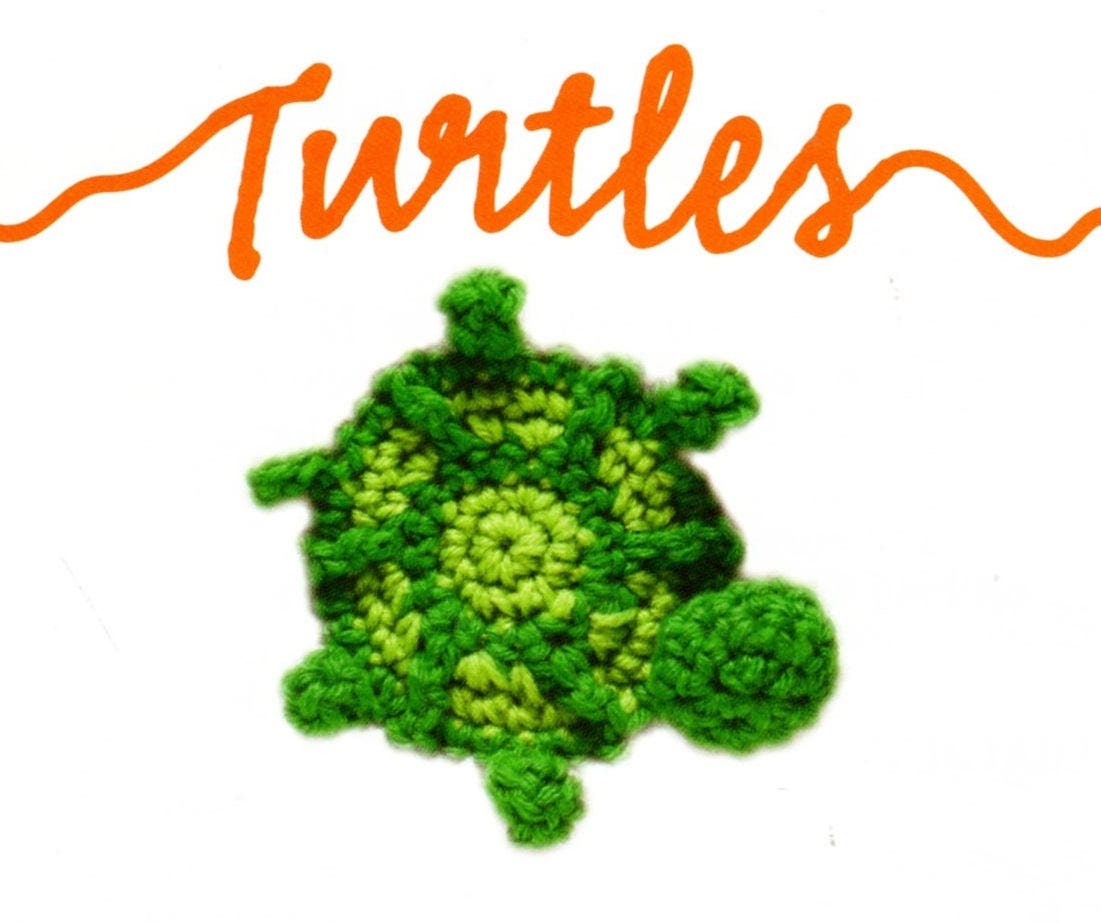Vintage Crochet Turtle Afghan Pattern PDF Instant Digital Download Tortoise Flower Floral Motifs Animal Afghan Lapghan Blanket 10 Ply