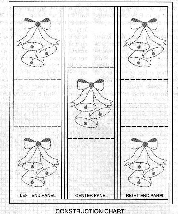 Vintage Crochet Pattern Wedding Bells Afghan PDF Instant Digital Download Anniversary Honeymoon Blanket Tunisian Stitch Cross Stitch Bells