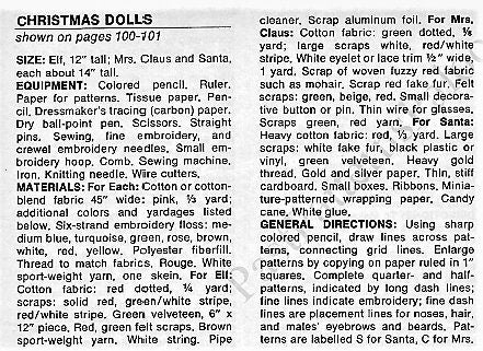 Vintage Sewing Pattern 14" Soft Fabric Christmas Santa Mrs Claus and Elf Dolls PDF Instant Digital Download Stuffed Holiday Toys