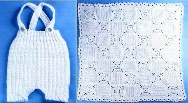 Vintage Crochet Pattern Baby Boy Christening Baptism 5 piece Outfit Set PDF Instant Digital Download Jacket Shorts Hat Shoes Blanket 3-24m