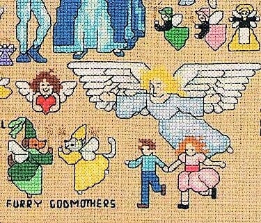 Vintage Cross Stitch Patterns Mini Angels Fairies Motifs PDF Instant Digital Download Tooth Fairy Godmother Guardian Angel Embroidery A1