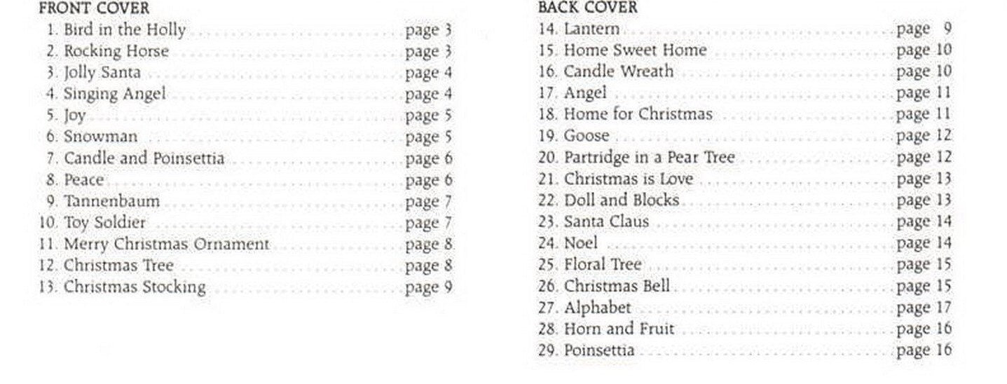 Vintage Cross Stitch Patterns Mini Framed Christmas Ornaments PDF Instant Digital Download 30 Designs Bells Angels Peace Joy Love 2-3 Inch