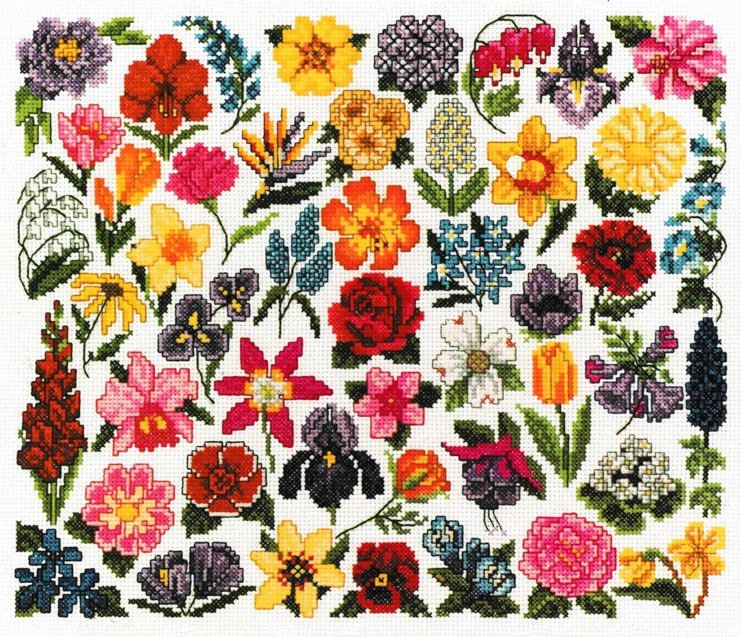 Vintage Cross Stitch Patterns Mini Spring Garden Flowers Motifs PDF Instant Digital Download Embroidery 40 Miniature Floral Designs A1
