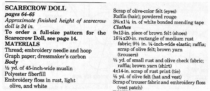 Vintage Sewing Pattern 24" Fabric Soft Sculpture Scarecrow Doll PDF Instant Digital Download Sewn Cloth Autumn Soft Toy Doll