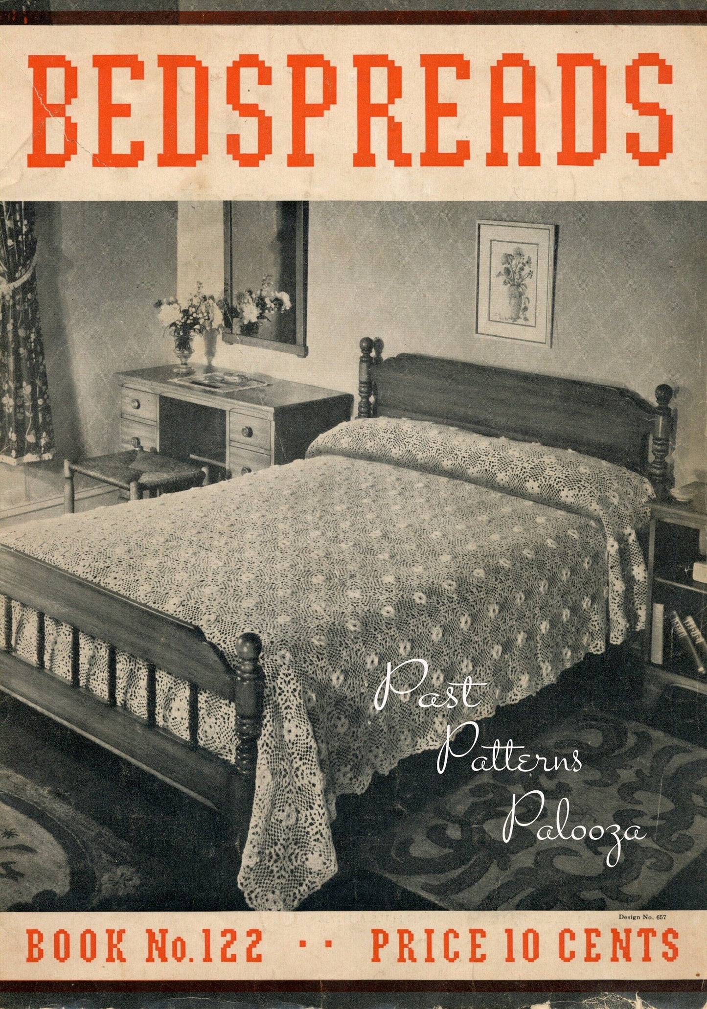 Vintage Bedspread Patterns 12 to Crochet and 2 to Knit in Cotton Thread c. 1938 PDF Instant Digital Download Heirloom Heirloom Bed Spreads