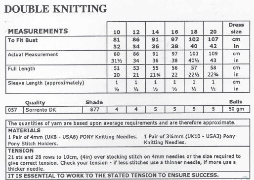Vintage Knitting Pattern Womens Knit Top Short Sleeve Sweater Simple Scoop Neck Summer Pullover Top PDF Instant Digital Download DK 8 Ply