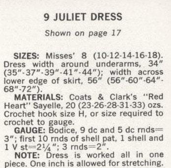 Vintage Crochet Pattern Boho Lace Romantic Juliet Mini Tunic Dress PDF Instant Digital Download Empire 1970s Hippie Wear S M L Plus Sizes