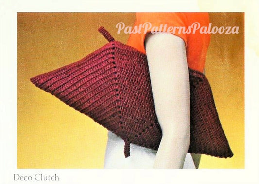 Vintage Crochet Pattern Art Deco Clutch Purse PDF Instant Digital Download Hexagonal Hand Bag Perle Cotton Thread