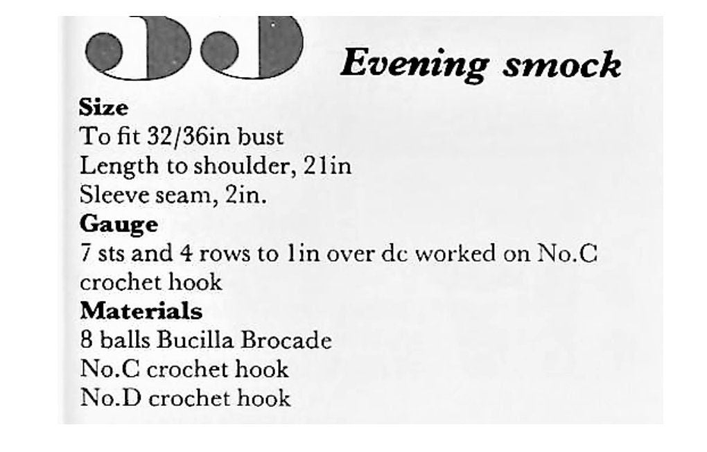 Vintage Crochet Pattern Womens Boho Lacy Glitter Evening Top PDF Instant Digital Download Retro Lace Smock 4 Ply Metallic Yarn