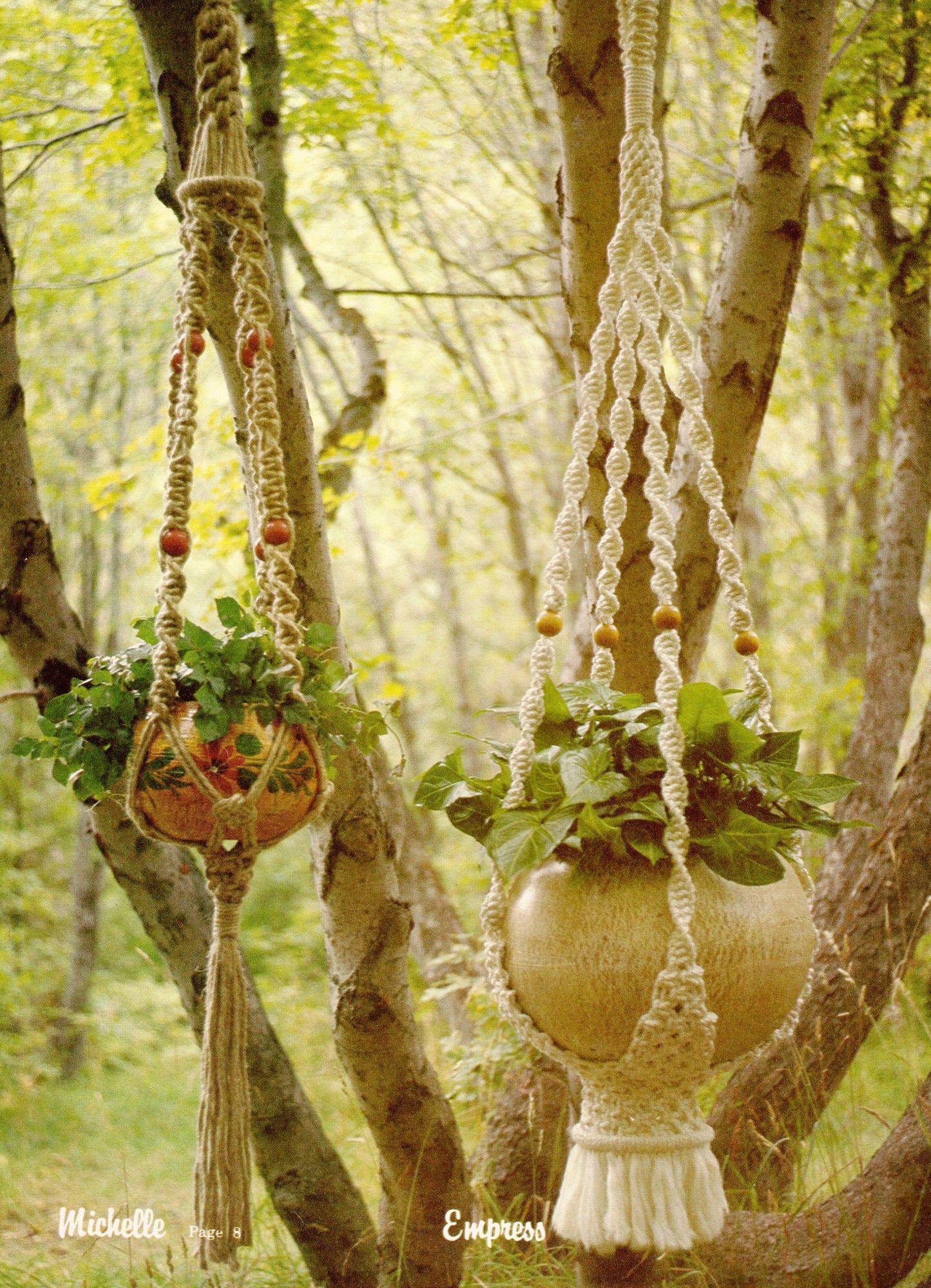 Vintage Macrame Elegance I Patterns Book 1970s Learning Knots How To Instructions PDF Instant Download 20 Projects Pot Hanger Owls Knotwork