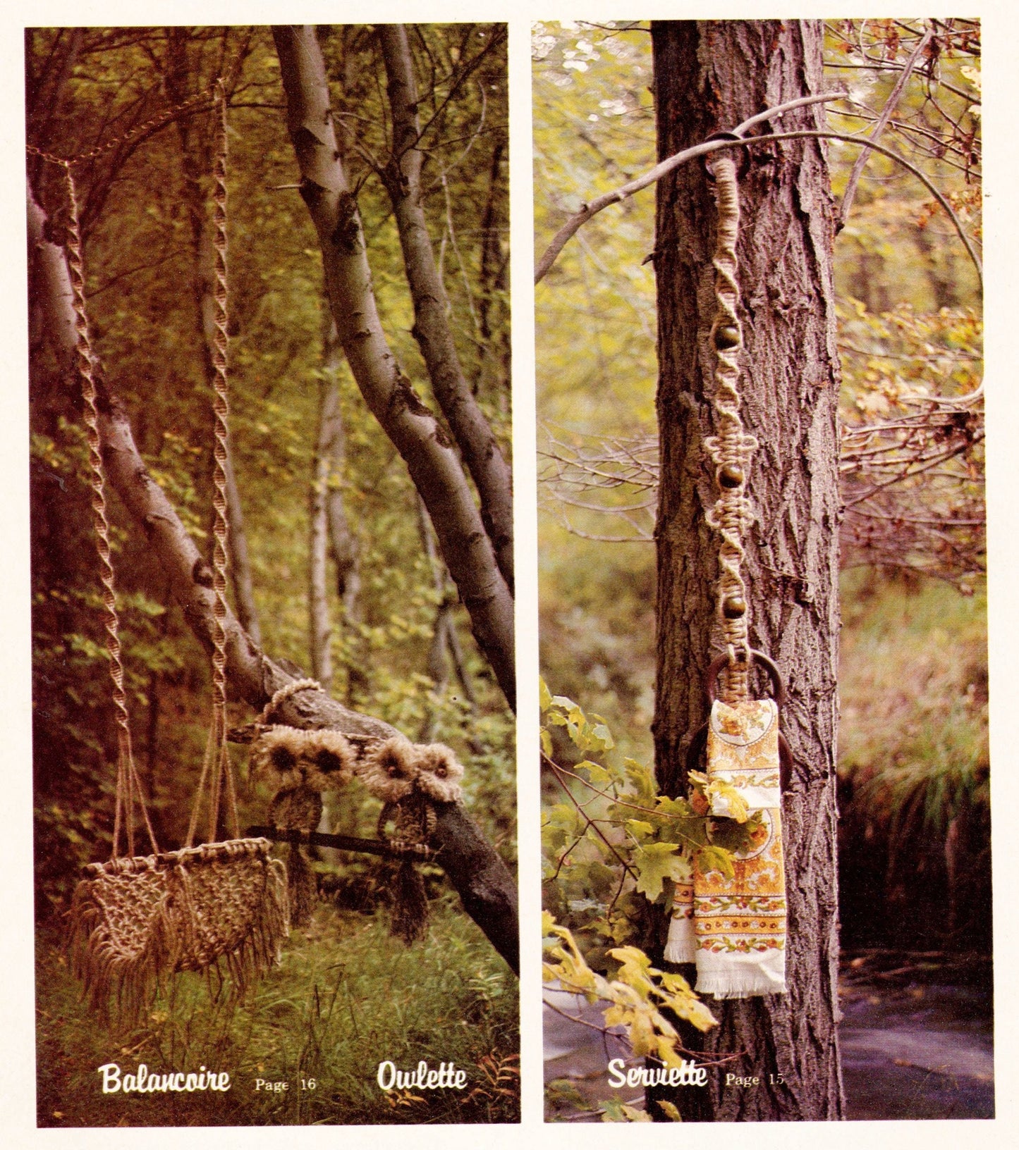 Vintage Macrame Elegance I Patterns Book 1970s Learning Knots How To Instructions PDF Instant Download 20 Projects Pot Hanger Owls Knotwork