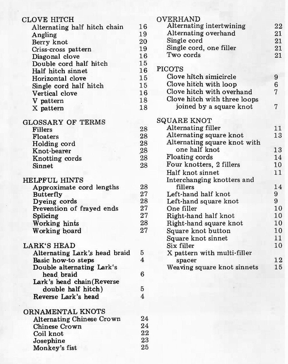 Vintage Handbook of Common Macramé Knots Instruction Book PDF Beginners Lessons How To Learn Macrame Easy To Learn Instant Digital Download