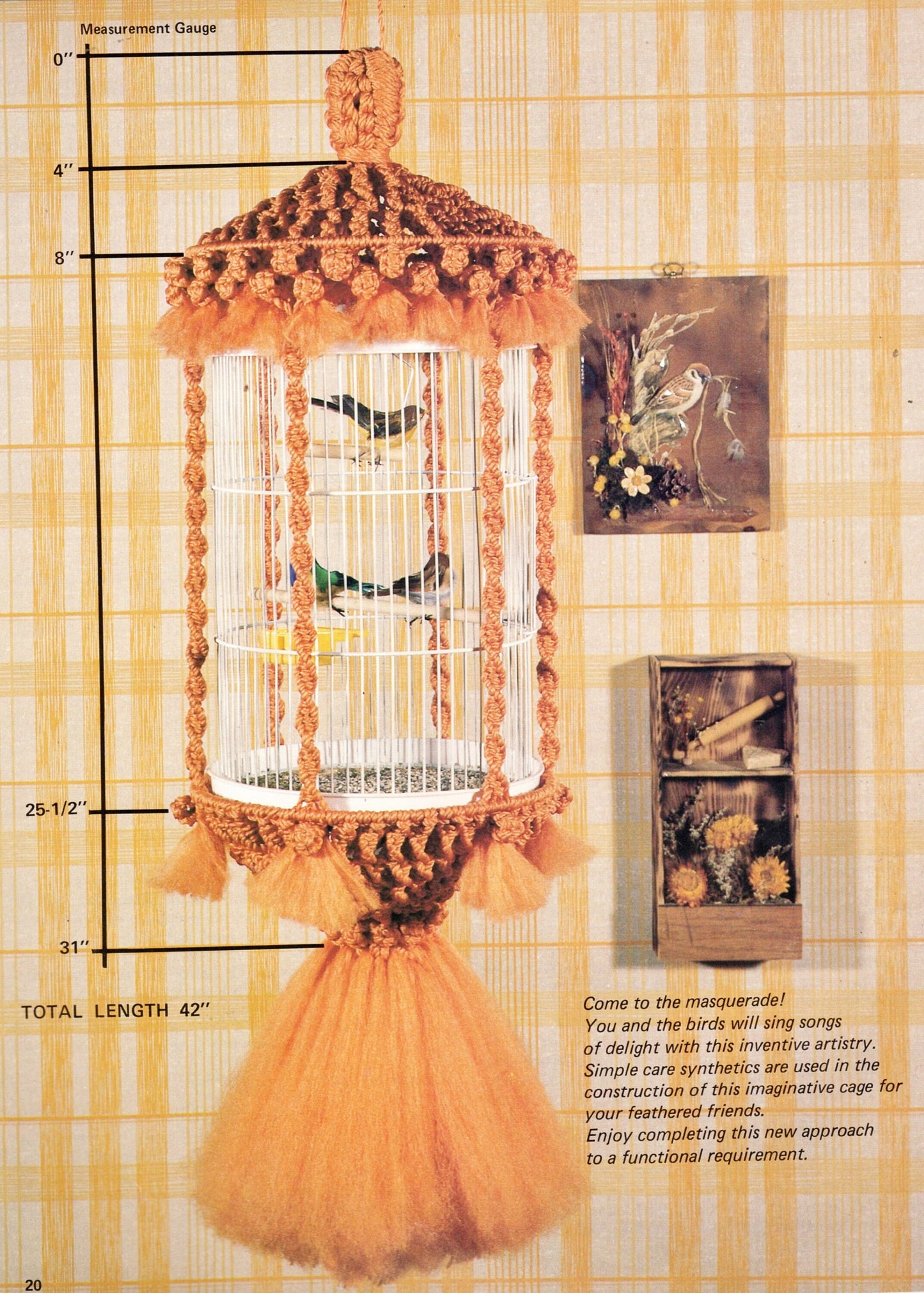 Vintage Classic Macrame Book Retro 1970s Macrame Patterns PDF Instant Download Plant Hangers Lampshades Fountain Bird Cage How Instructions