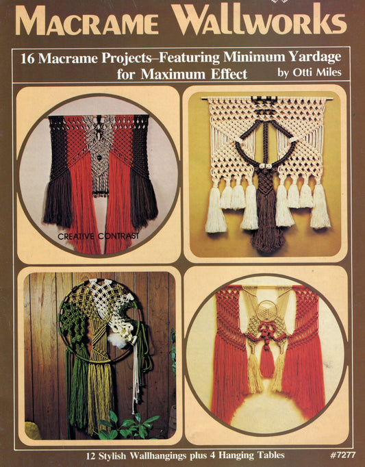 Vintage Macrame Wallworks Patterns Book Retro 1970s PDF Instant Digital Download All Stylish Wallhangings Wall Hanging Boho Decor
