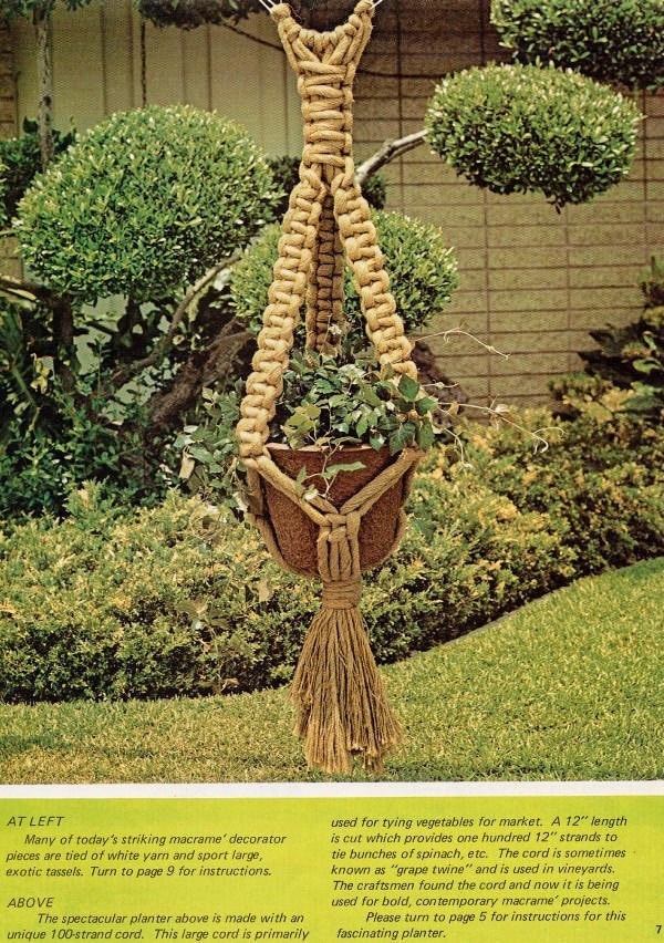 Vintage Macrame Pattern Book Macrame Magic PDF Instant Digital Download Plant Pot Covers Holders Hangers Hanging Shelf 13 Projects