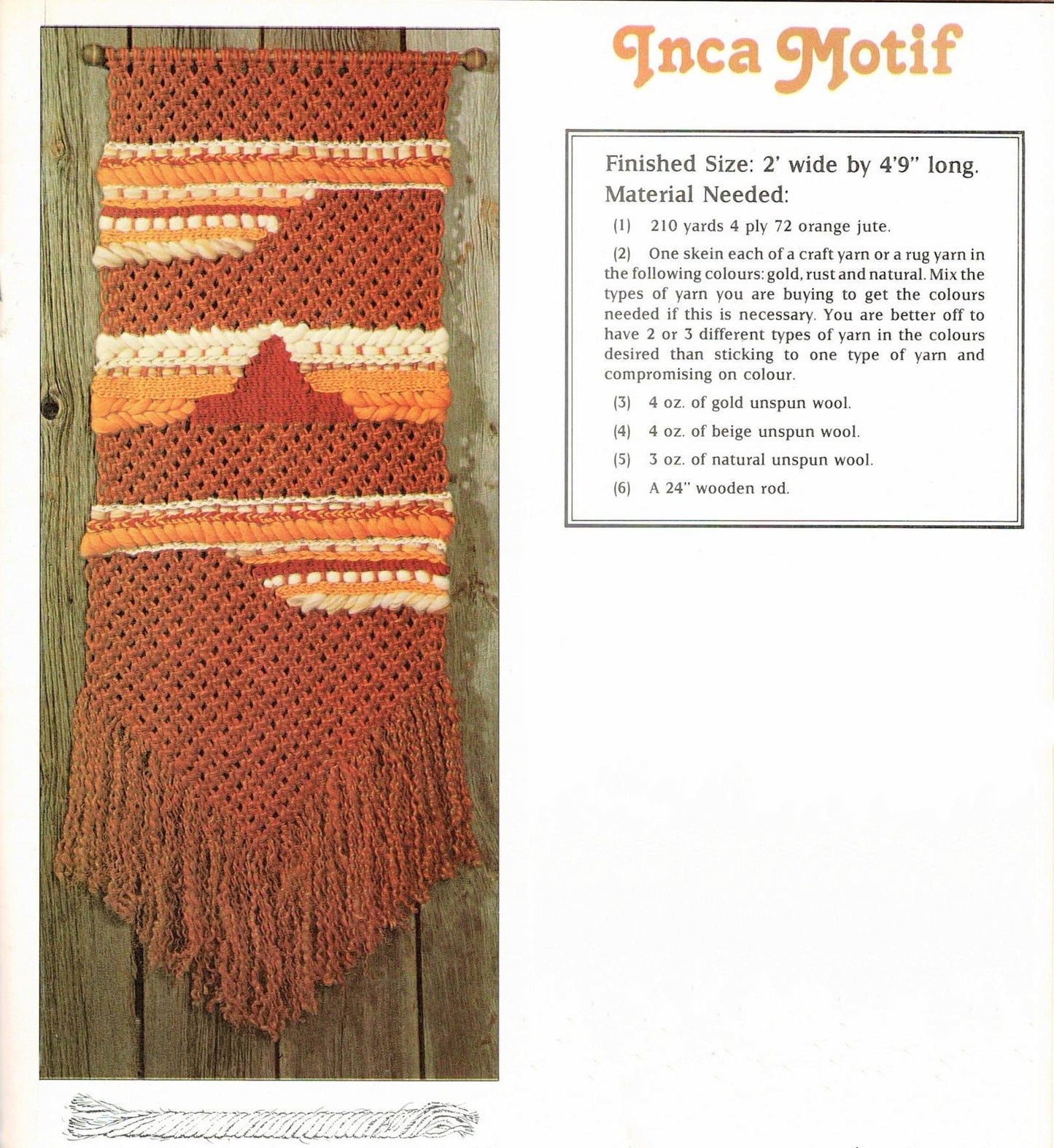 Vintage Macrame Pattern Book A Designers Collection PDF Instant Digital Download Retro 70s Wall Hangings Curtains 8 Award Winning Designs