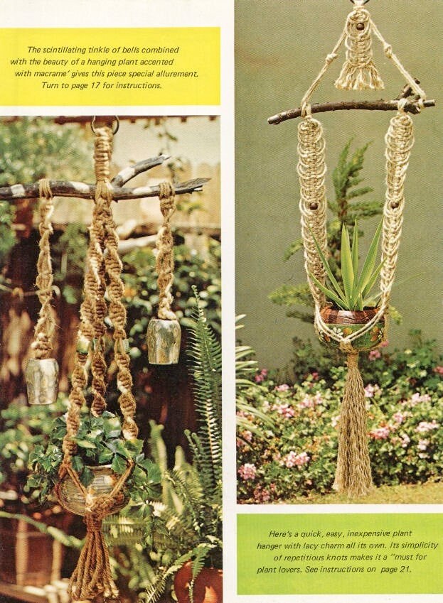 Vintage Macrame Pattern Book Macrame Magic PDF Instant Digital Download Plant Pot Covers Holders Hangers Hanging Shelf 13 Projects