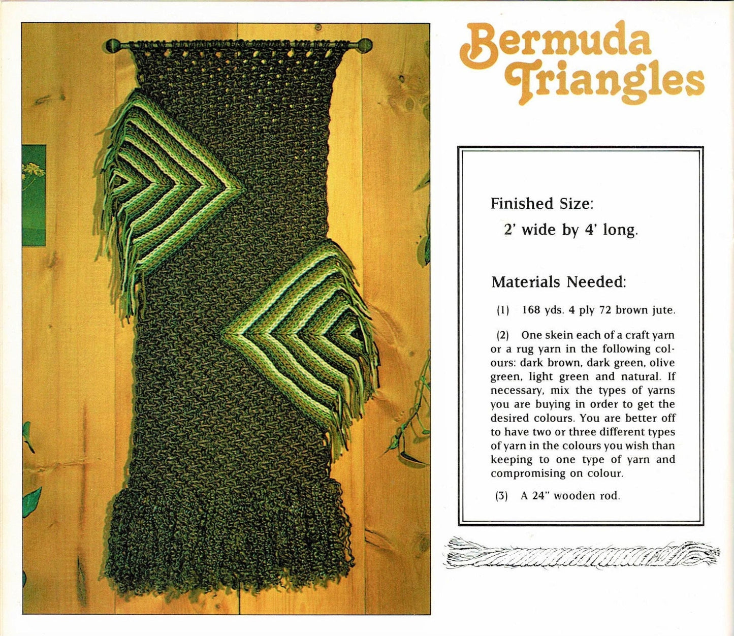 Vintage Macrame Pattern Book A Designers Collection PDF Instant Digital Download Retro 70s Wall Hangings Curtains 8 Award Winning Designs