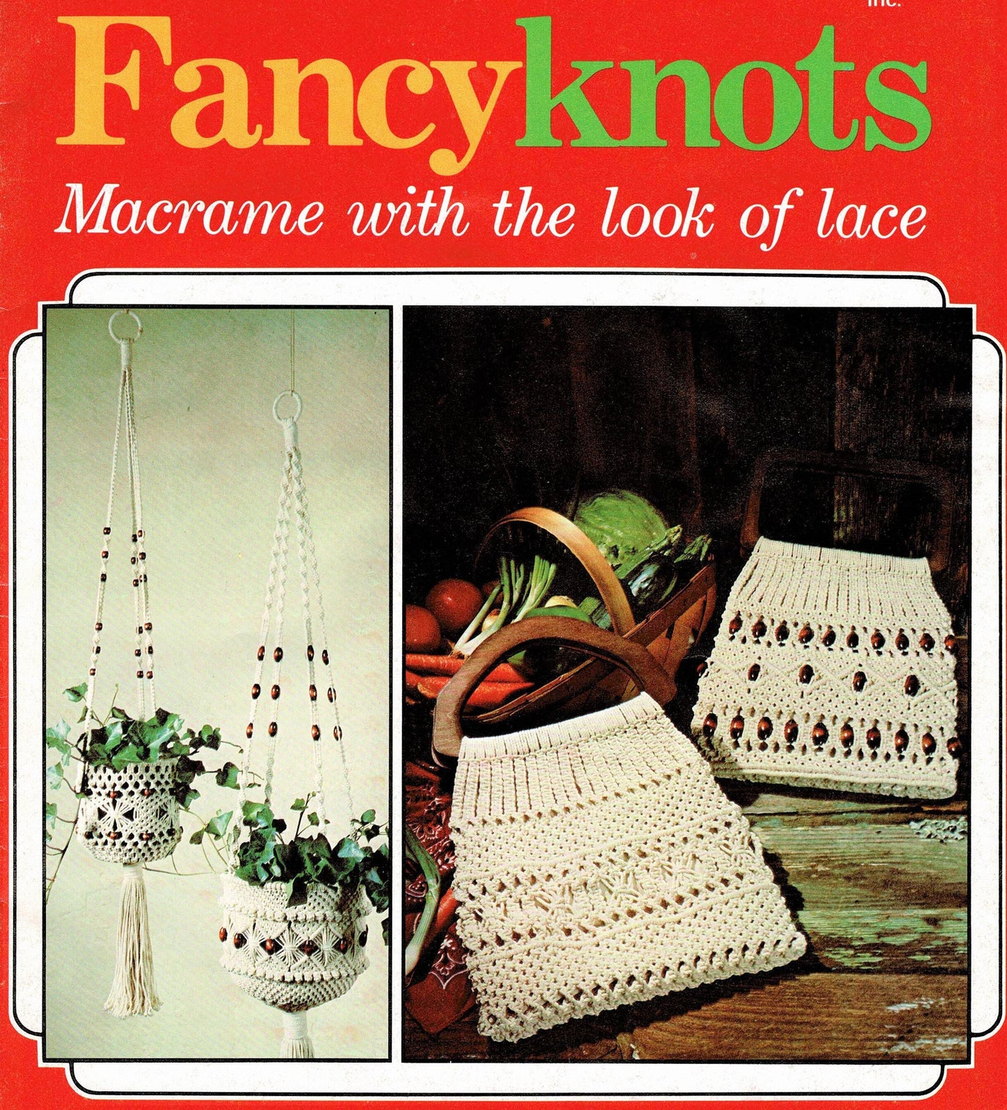 Vintage Macrame Patterns Fancy Knots Macrame Lace Purses Handbags Plant Hangers PDF Instant Digital Download 14 Projects