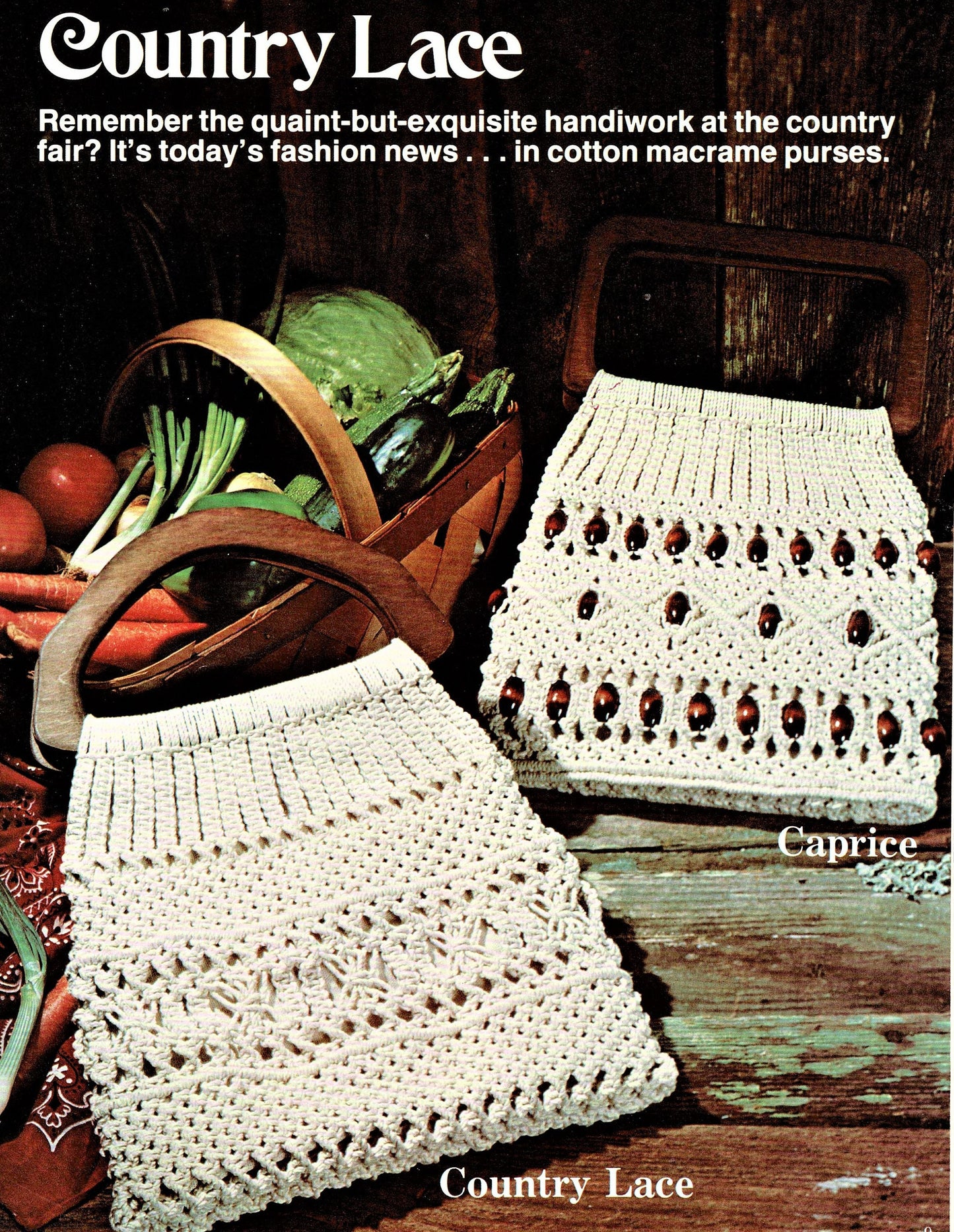 Vintage Macrame Patterns Fancy Knots Macrame Lace Purses Handbags Plant Hangers PDF Instant Digital Download 14 Projects
