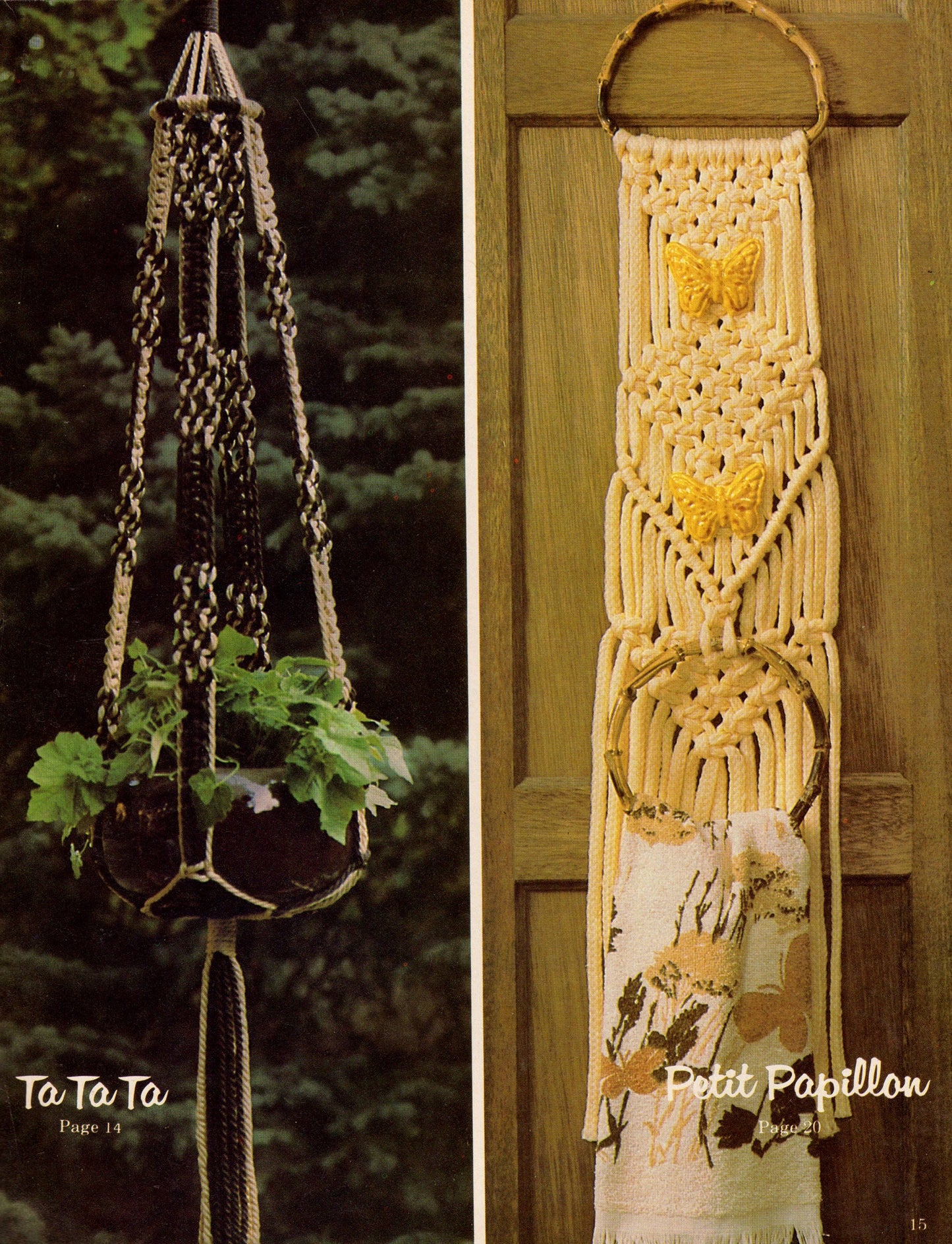 Vintage Macrame Elegance V Patterns Book PDF Instant Digital Download 20 Projects 1970s Wall Art Pot Hangers Plant Holders Knotwork