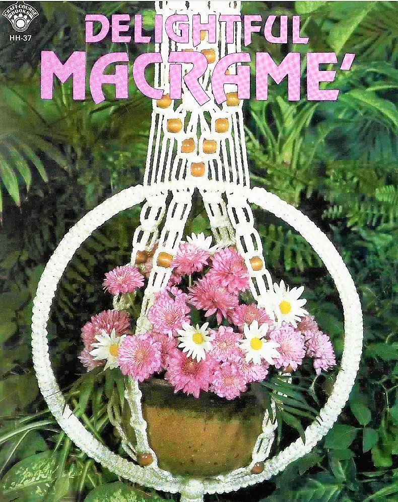 Vintage Delightful Christmas Macrame Patterns Book Retro PDF Instant Digital Download Wall Hangings Plant Pot Holders 14 Projects