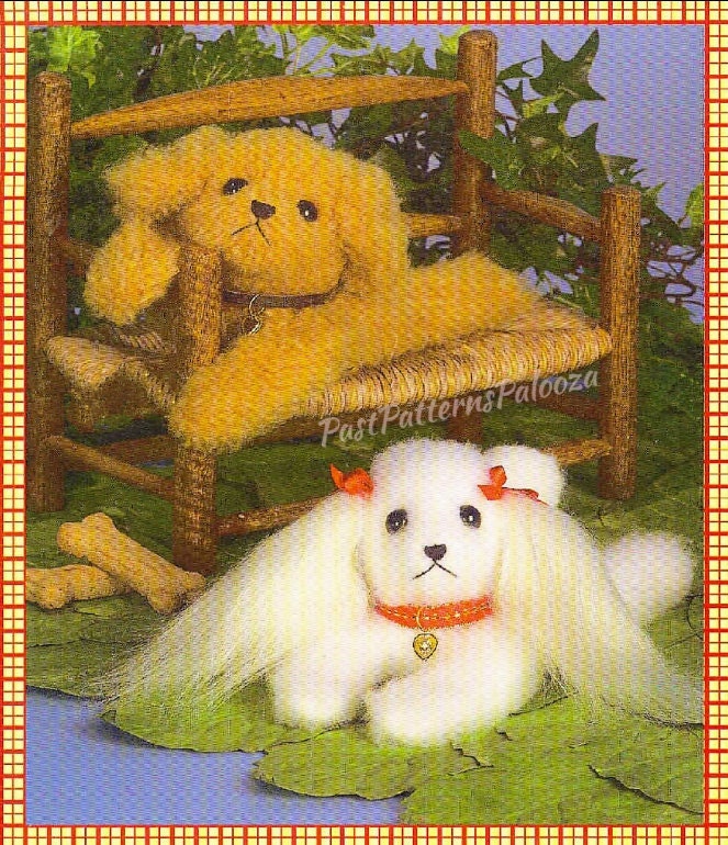 Vintage Sewing Pattern 9" Purebred Puppy Dog Beanies Plush Felt Fabric PDF Instant Digital Download Beanbag Puppies Sewn Soft Toys