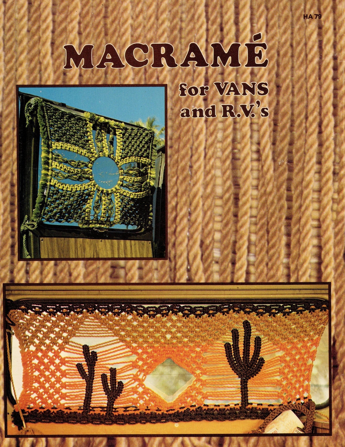 Vintage Macrame Patterns for Travel Retro Car Curtain Shades For Vans RVs Hippie Window Covers Sun Shades PDF Instant Digital Download
