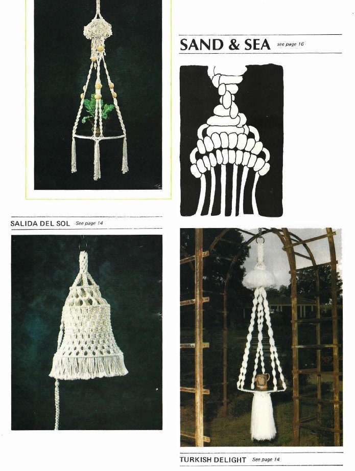 Vintage Macrame Patterns Fit To Be Tied eBook PDF Instant Digital Download Porch Swing Owls Ring Hangings Advanced Off Loom Weaving 1977
