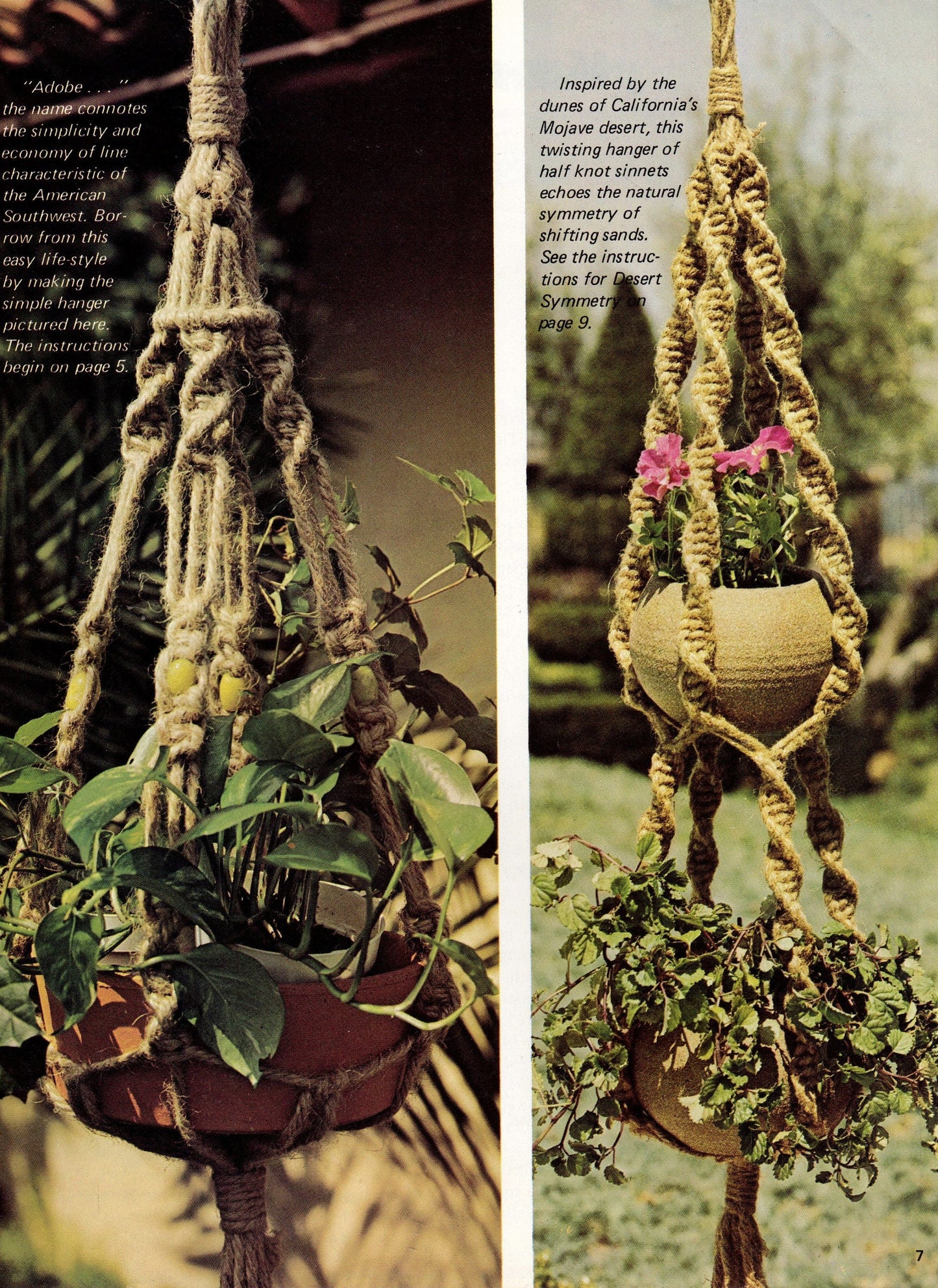 Vintage Easy To Make Macrame Pot Hangers Patterns 1970s Book PDF Instant Digital Download All Plant Pot Hangers 13 Projects Retro Knotwork
