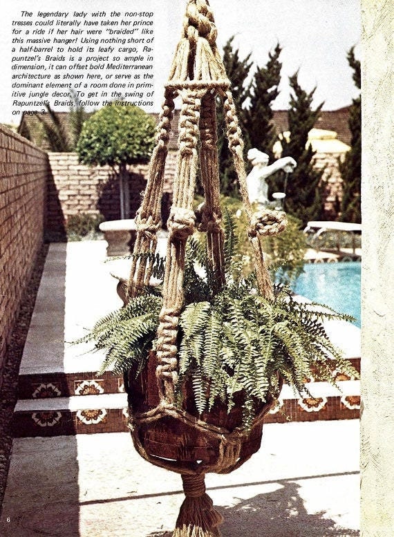 Vintage Easy To Make Macrame Pot Hangers Patterns 1970s Book PDF Instant Digital Download All Plant Pot Hangers 13 Projects Retro Knotwork