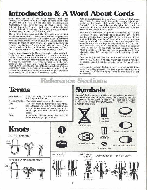 Vintage Macrame West Patterns Owls Plant Pot Hanger Globe Hangers Navajo Designs Book PDF Instant Digital Download Knots How To Instruction