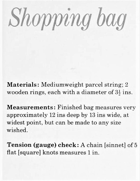 Vintage Macrame Pattern Mesh Produce Shopping Bag Tote PDF Instant Digital Download Retro Parcel String Fruit Keeper