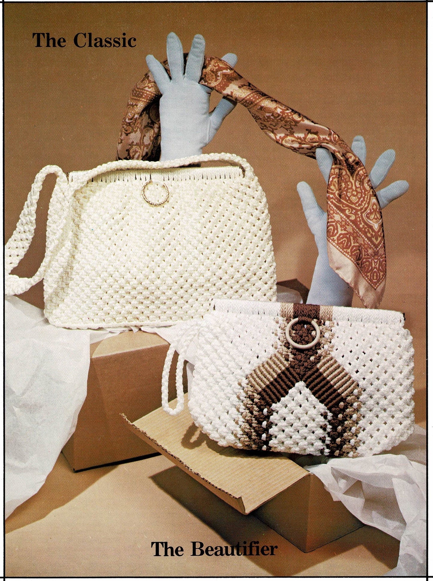 Vintage Macramé Designs Patterns Book Designer Bags Purses Handbags PDF Instant Download Macrame Purse News 16 Designs How To Knotwork 1979