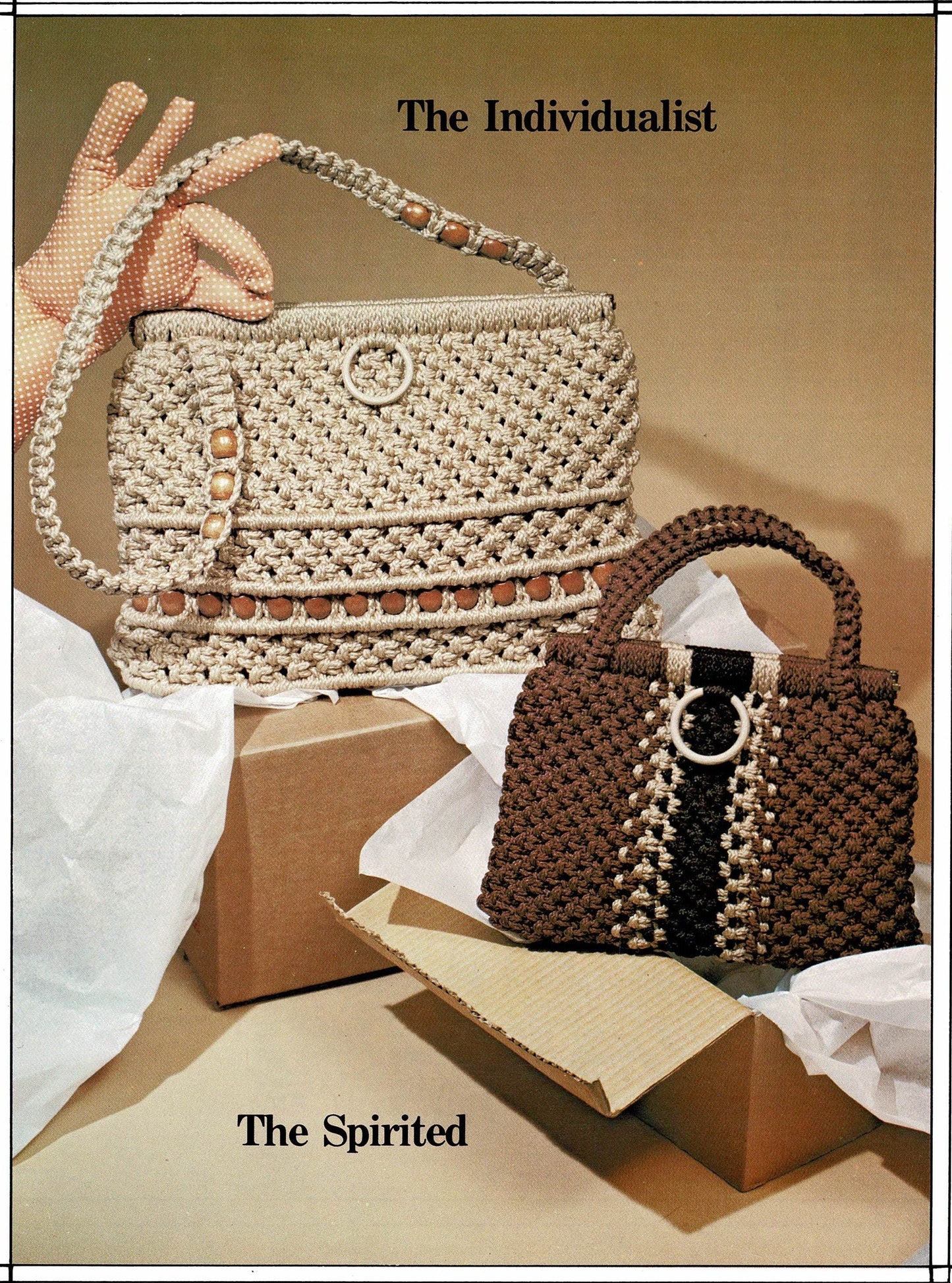 Vintage Macramé Designs Patterns Book Designer Bags Purses Handbags PDF Instant Download Macrame Purse News 16 Designs How To Knotwork 1979