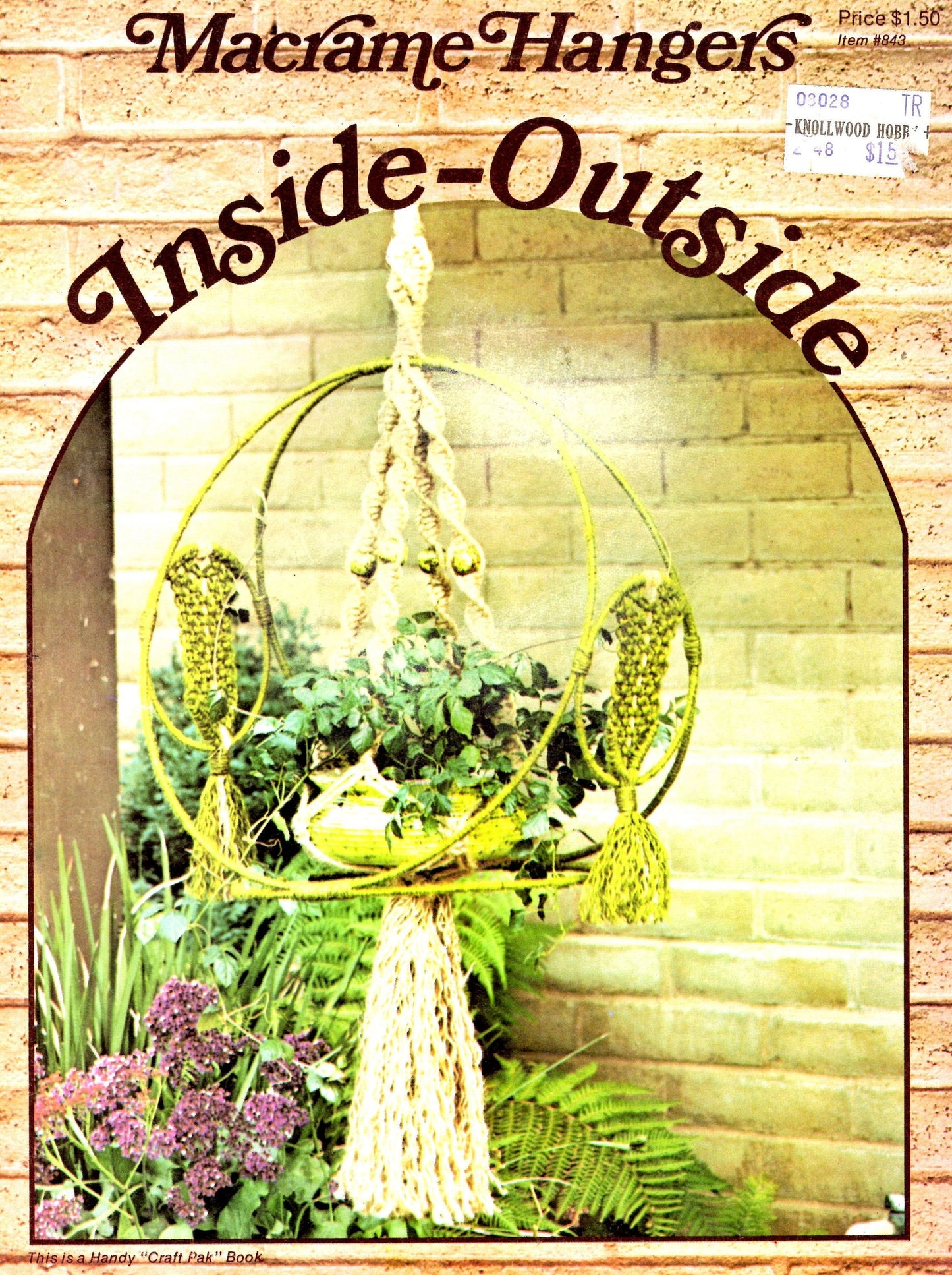 Vintage Macrame Inside-Outside Pattern Book PDF Instant Digital Download All Plant Pot Hangers 12 Projects Retro 1970s Hanging Pot Holders