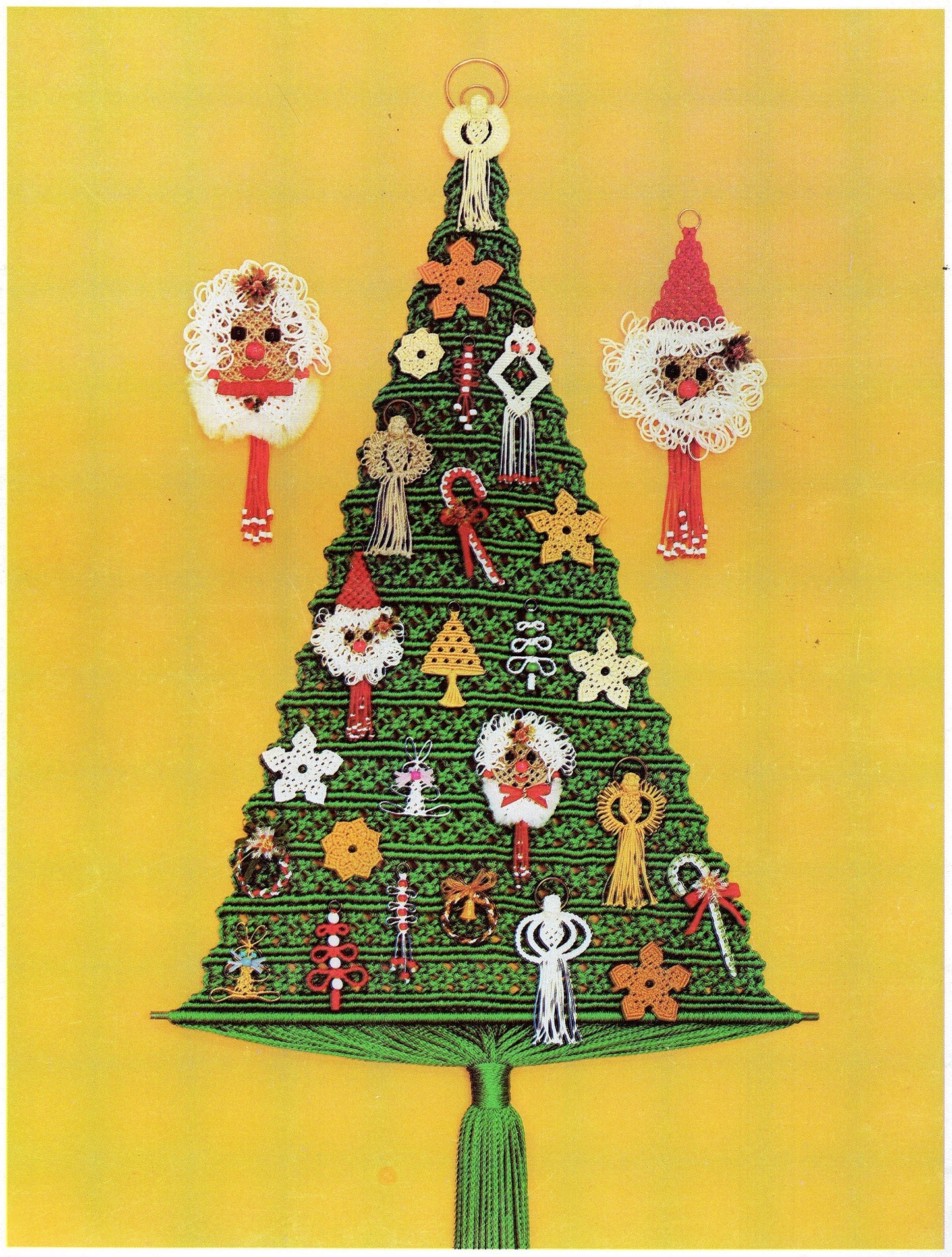 Vintage Tis The Season To Be Knotting Christmas Macrame Patterns Book PDF Instant Digital Download Retro 1970s Holiday Knotwork 27 Projects