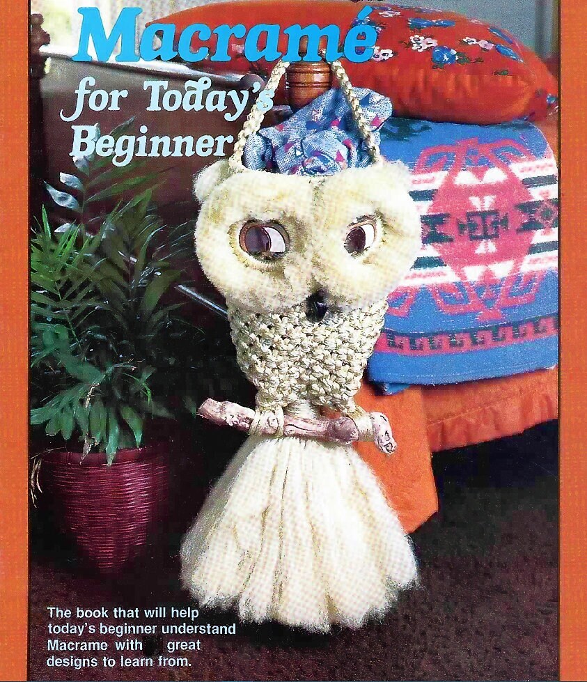 Vintage Macrame Beginners Patterns For Todays Beginner PDF Instant Digital Download Simple Easy Starter Projects Owl Purse Key Chain Belt