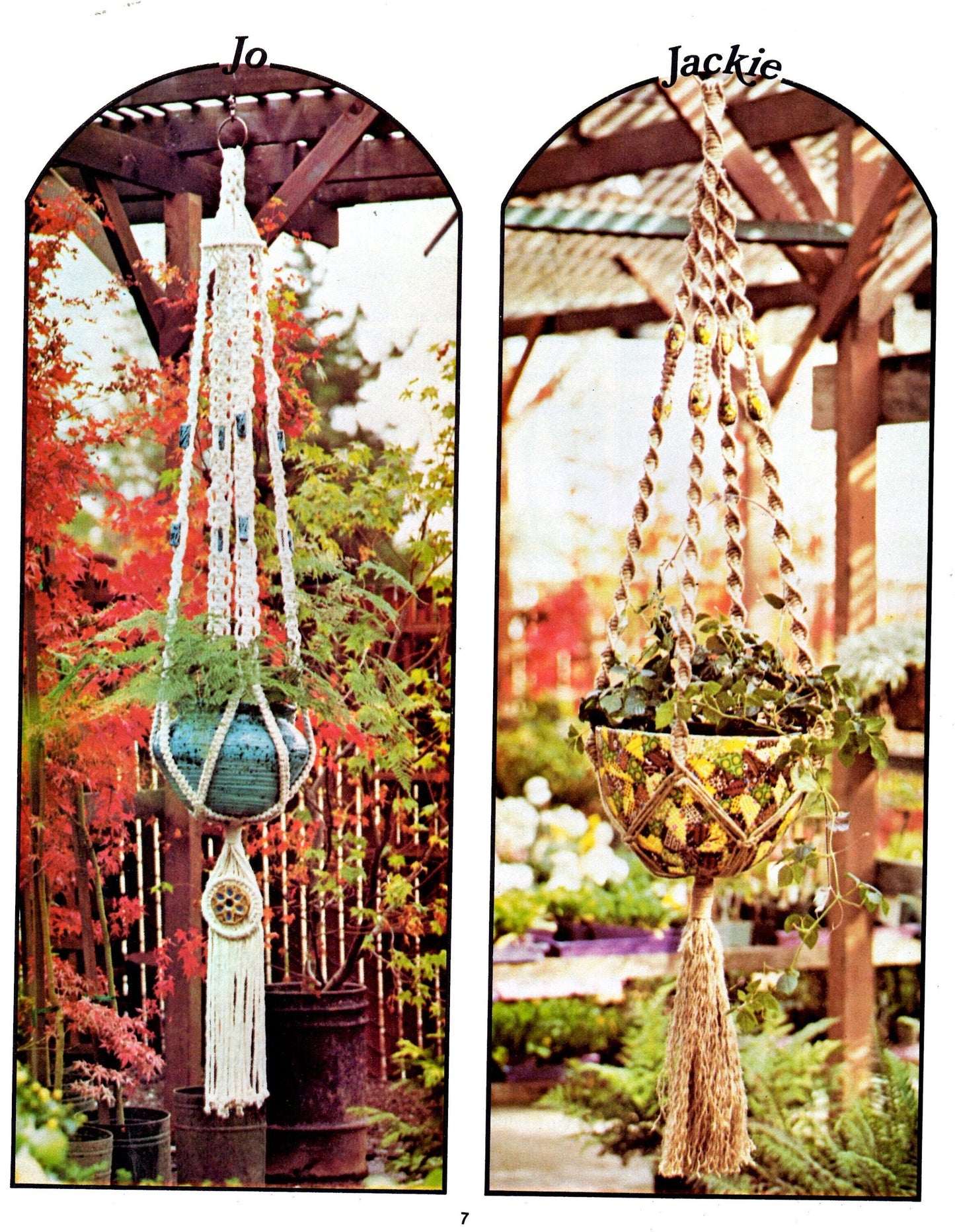 Vintage Macrame Inside-Outside Pattern Book PDF Instant Digital Download All Plant Pot Hangers 12 Projects Retro 1970s Hanging Pot Holders