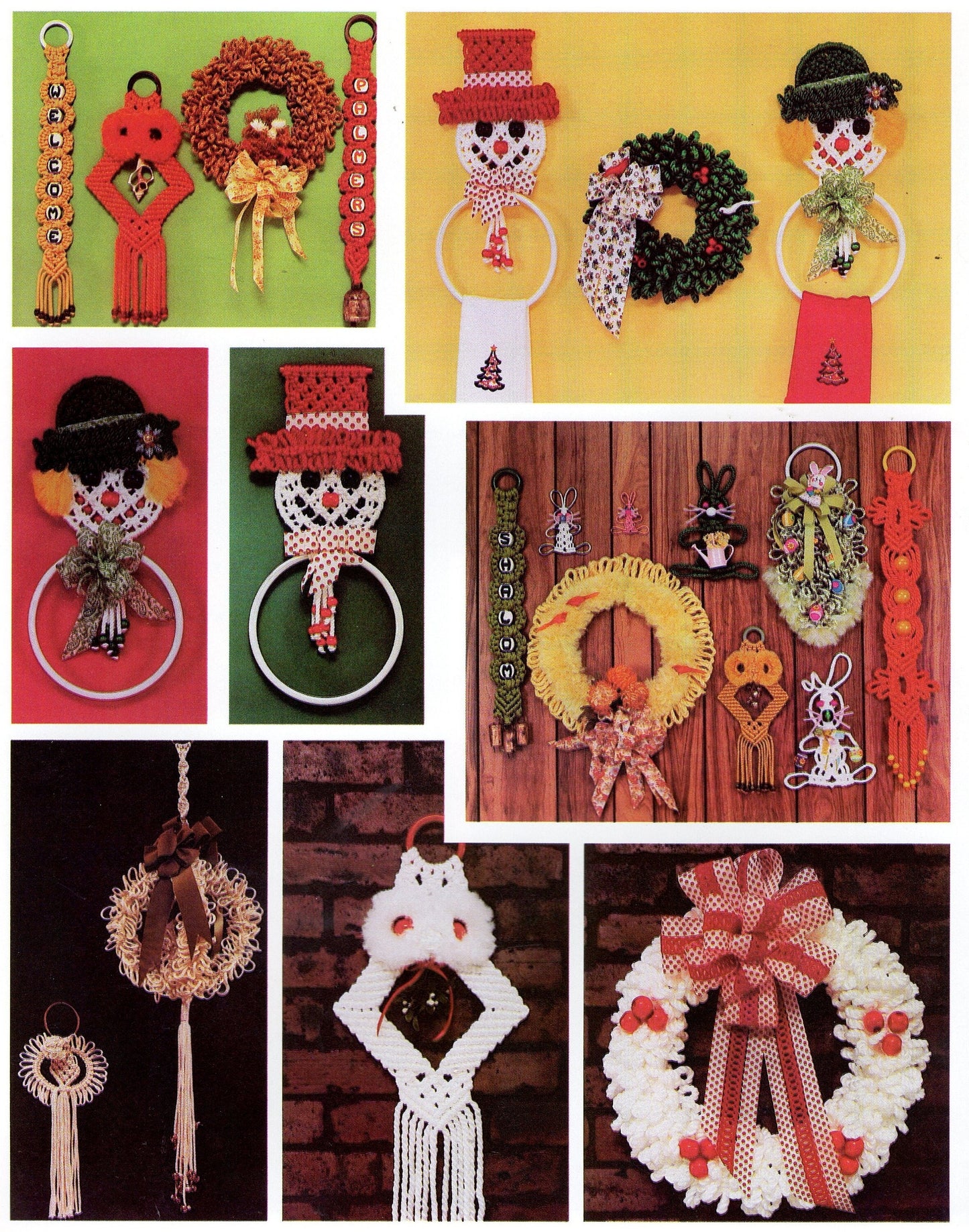 Vintage Tis The Season To Be Knotting Christmas Macrame Patterns Book PDF Instant Digital Download Retro 1970s Holiday Knotwork 27 Projects
