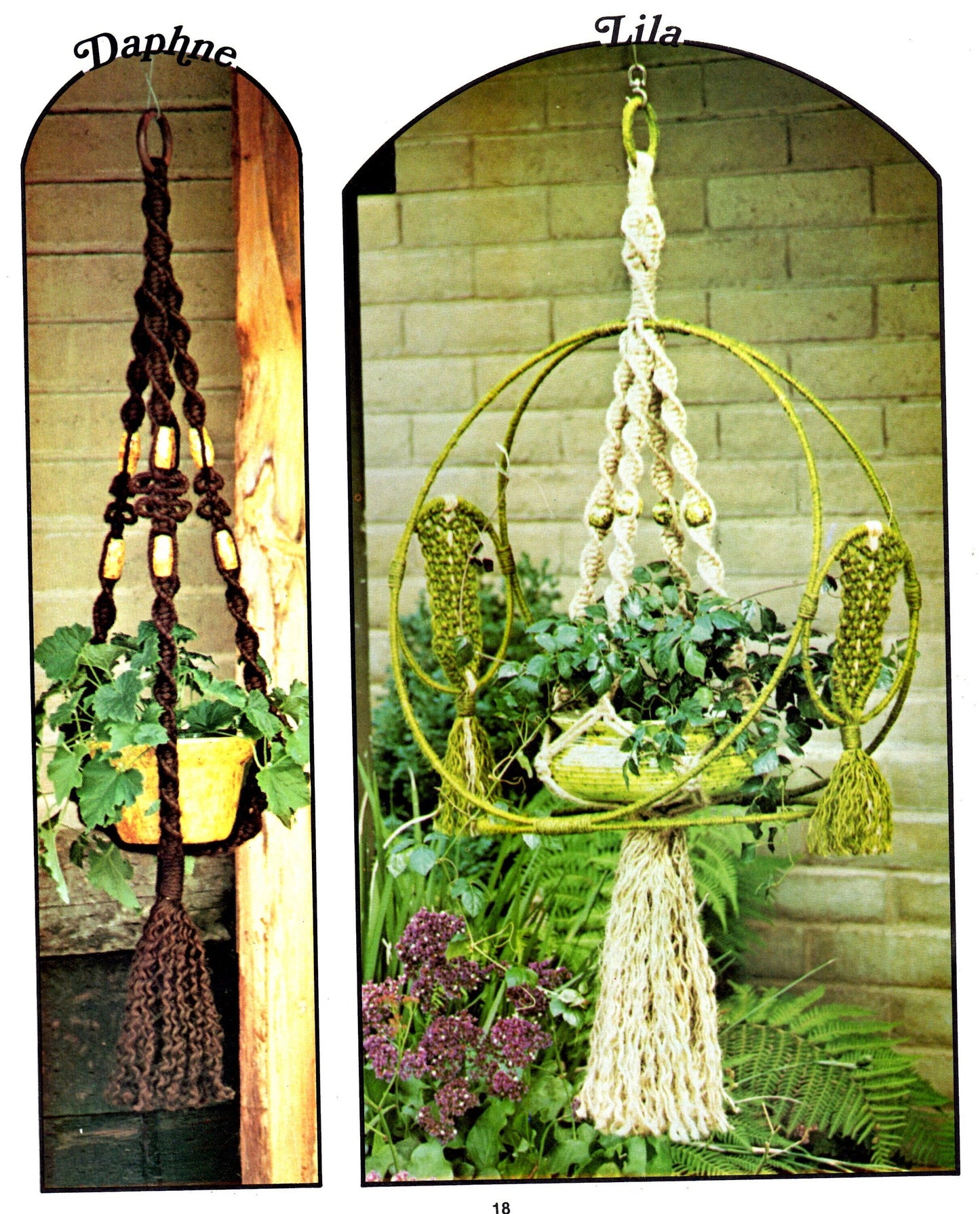 Vintage Macrame Inside-Outside Pattern Book PDF Instant Digital Download All Plant Pot Hangers 12 Projects Retro 1970s Hanging Pot Holders