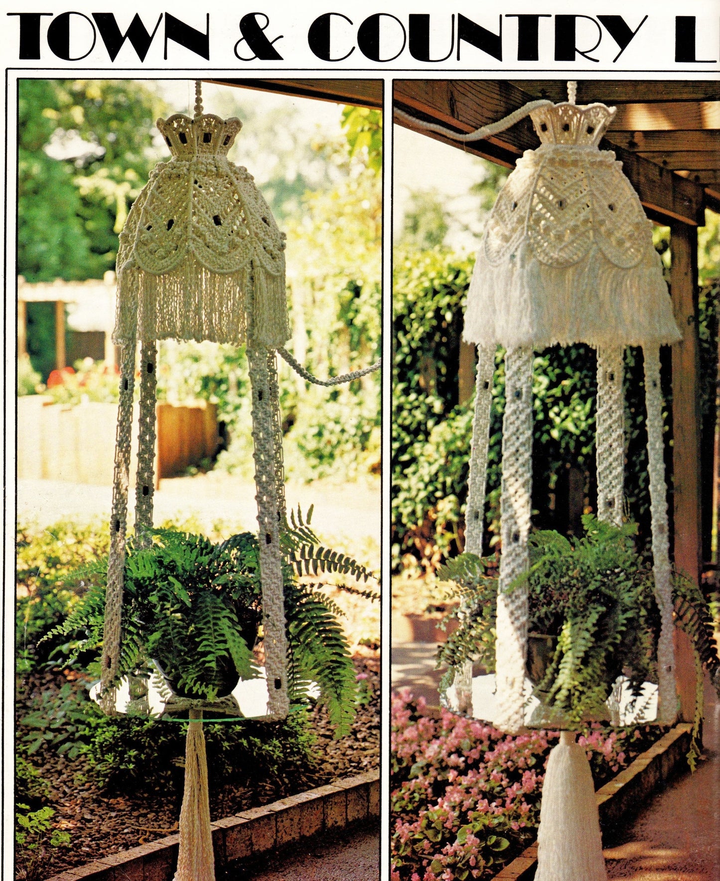 Vintage Spotlight On Macrame Patterns eBook Retro 1980 Printable PDF Instant Digital Download Hanging Lighted Tables Swag Lamps 16 Projects