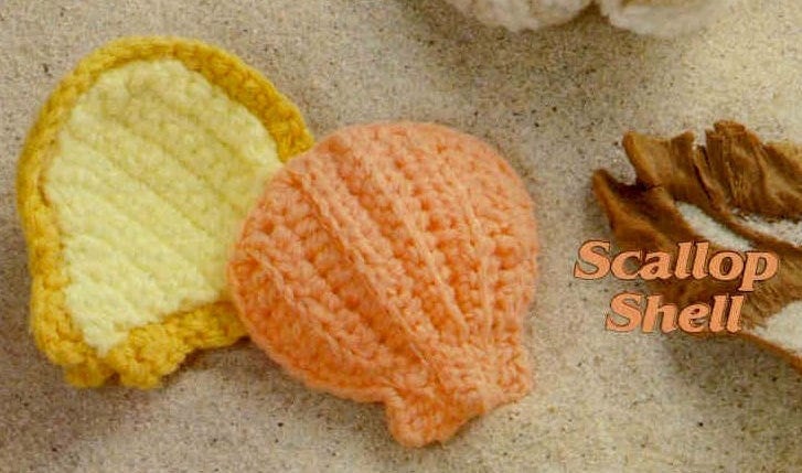 Vintage Crochet Sea Shell Seashells Patterns PDF Instant Digital Download Amigurumi Oyster Scallop Sea Life Plush Realistic Beach Shells