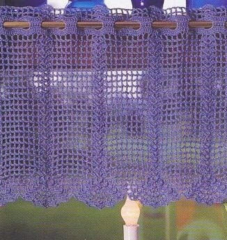 Vintage Thread Crochet Pattern Lace Window Valance Panel Curtain PDF Instant Digital Download Shell Stitch Fans